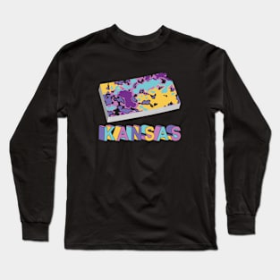 Kansas 3d State Map Art Long Sleeve T-Shirt
